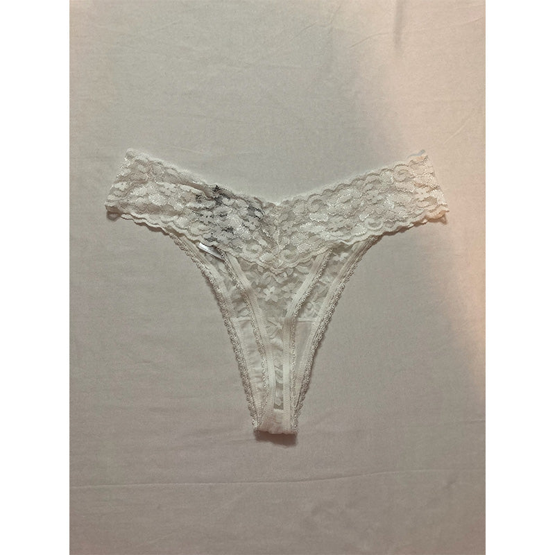 INC International Concepts Lace Thong Underwear Lingerie White S