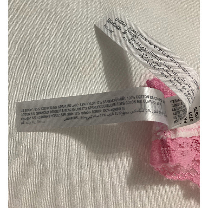 Jenni Lace-Trim Thong Pink XL