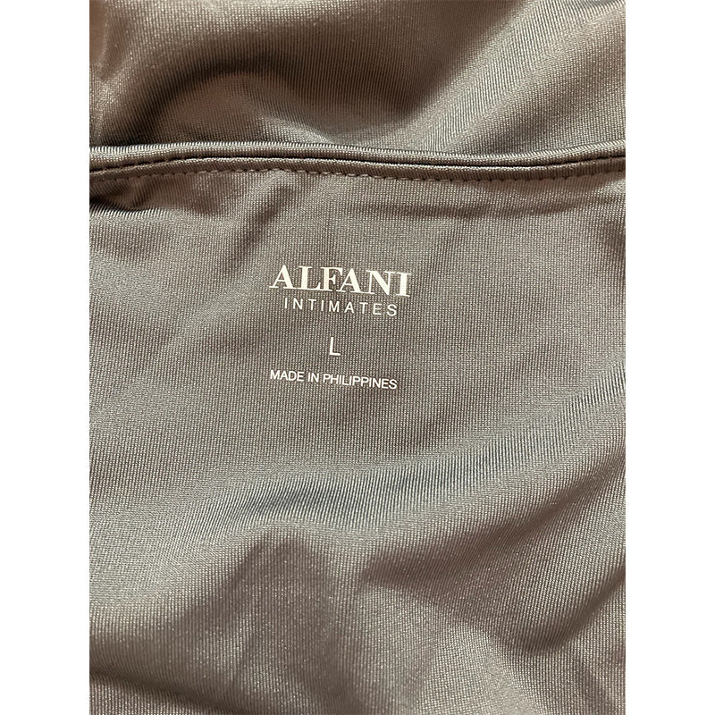 Alfani High Neck Thong Bodysuit Grey L