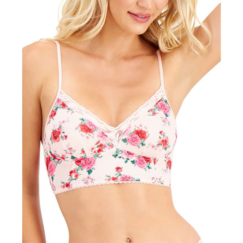 Inc International Concepts Lace-Trim Bralette Pink M