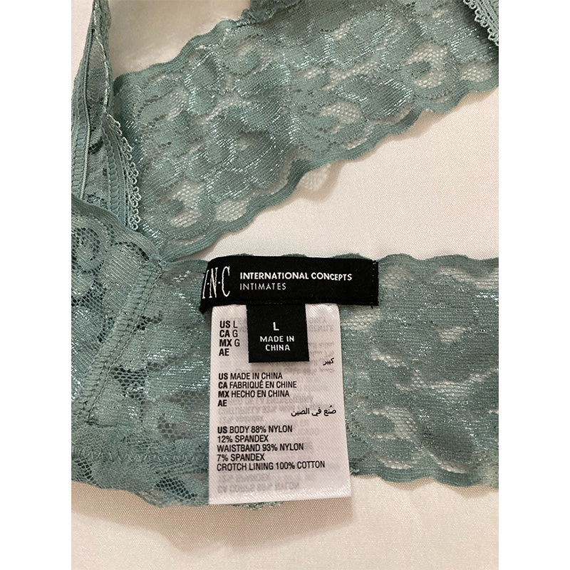 Inc International Concepts Lace Thong Underwear Blue Amazonite L