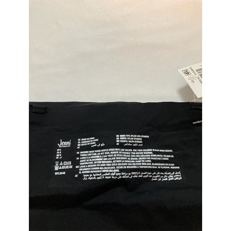 Jenni No-Show Bandeau Bralette Black L