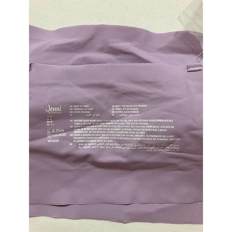 Jenni No-Show Bandeau Bralette Purple M