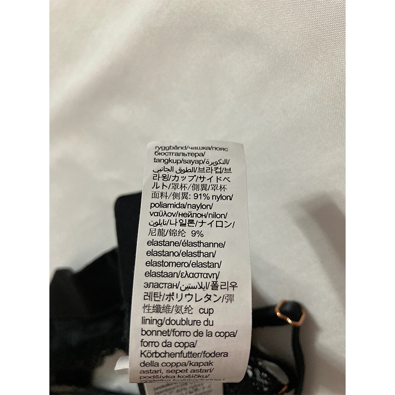 Calvin Klein Underwear Hibiscus Lace Unlined Triangle Bra Black S