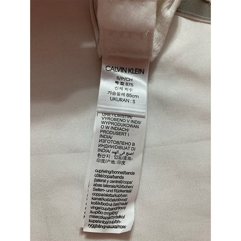 Calvin Klein Pure Ribbed Lightly Lined Bralette White S