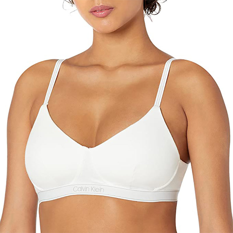 Calvin Klein Pure Ribbed Lightly Lined Bralette White S