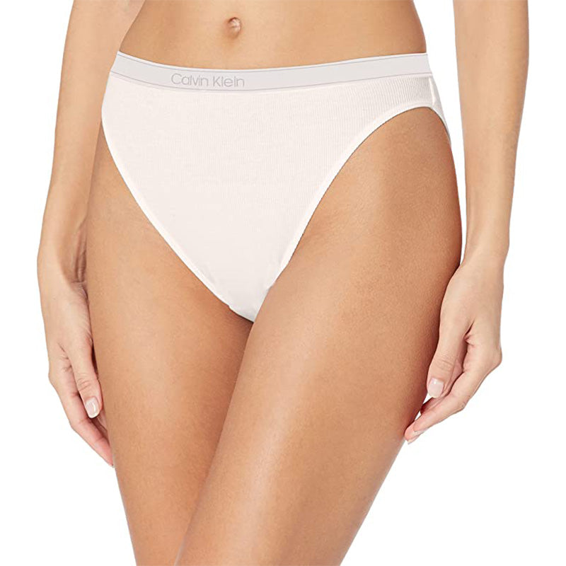Calvin Klein Pure Ribbed Cheeky Bikini Panty, Barely Pink XL