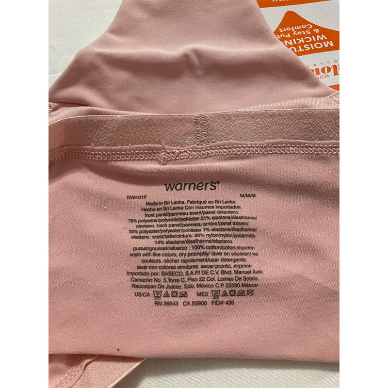Warners Cloud Smooth Invisible Look Microfiber Bikini Pink M