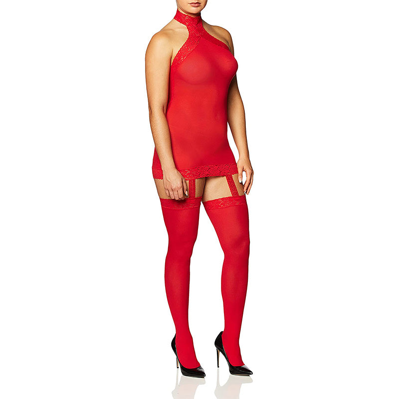 Dreamgirl Moscow Sheer Dress Red Queen One Size