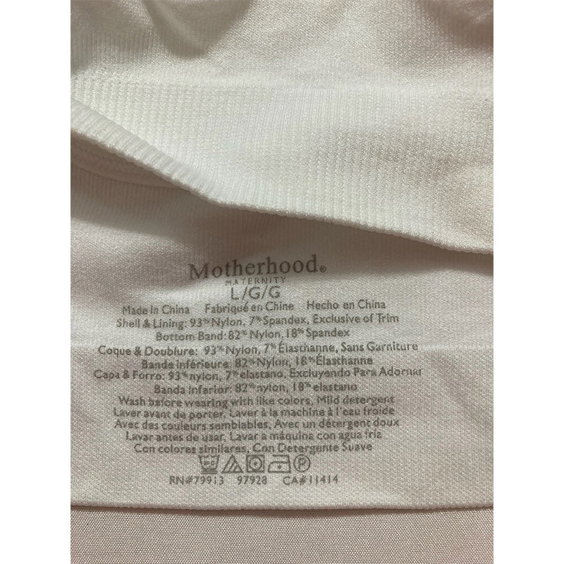 Motherhood Seamless Removable Pads Maternity and Nursing Bra White L