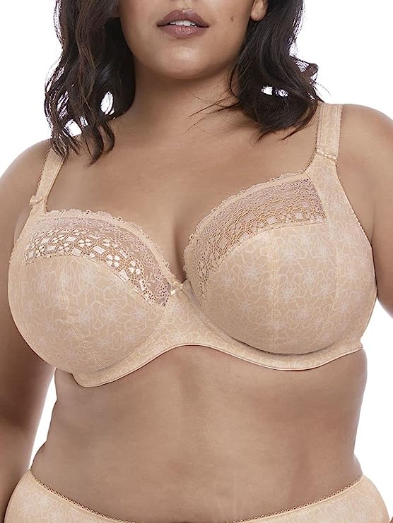 Elomi Kim Stretch Lace Underwire Plunge Bra, Caramel 36G