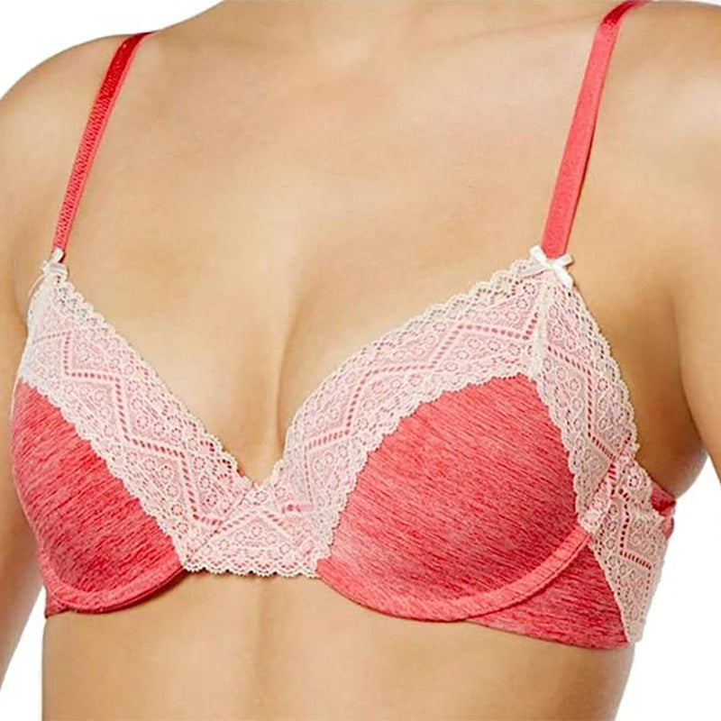 Heidi Klum Heidi Marl Lace T-Shirt Bra TeaberrySilver Peony 34D