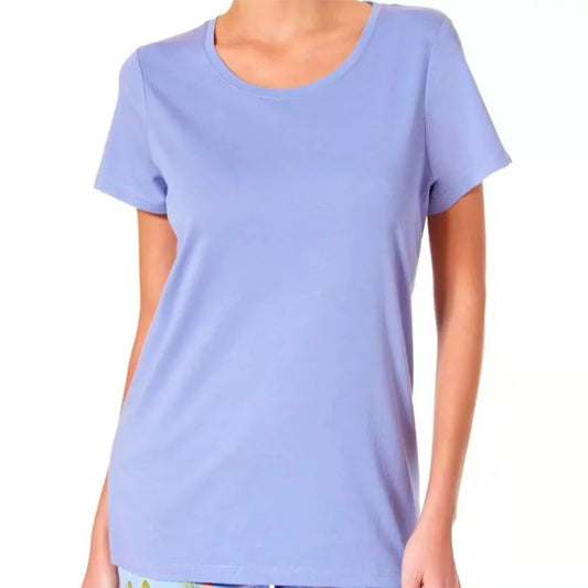 Hue Short Sleeve Scoop Neck Solid Only Pajama Top S