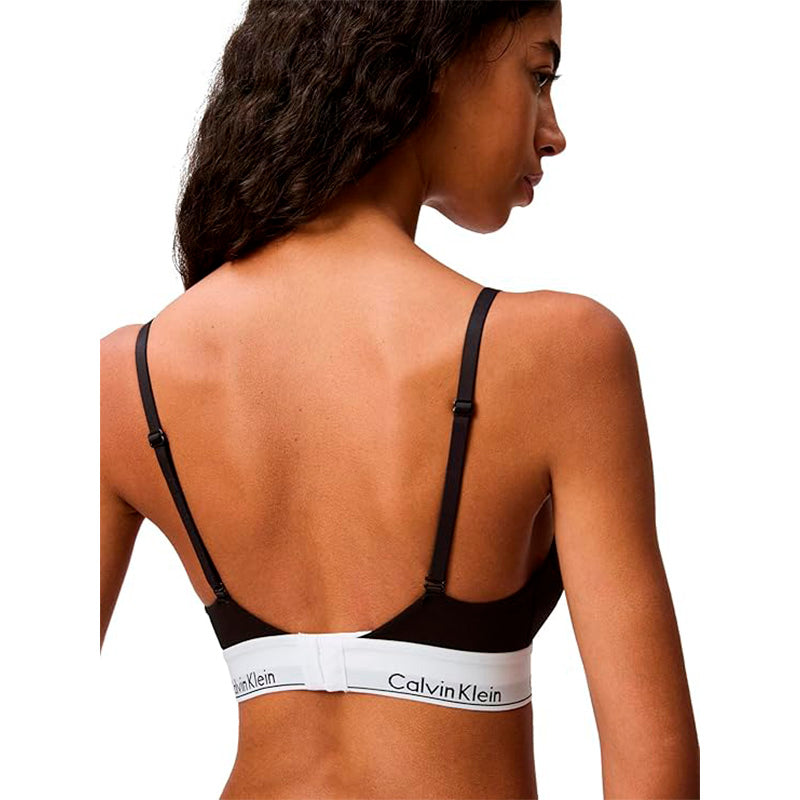 Calvin Klein Modern Cotton Lightly Lined Triangle Bralette Black S