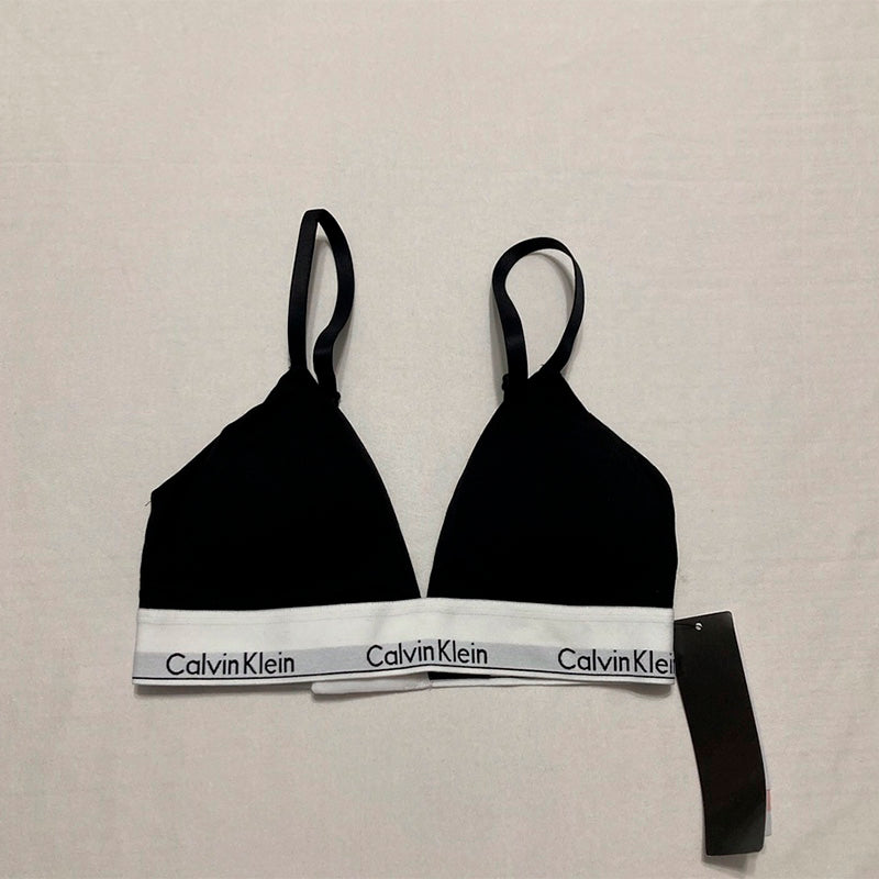Calvin Klein Modern Cotton Lightly Lined Triangle Bralette Black S