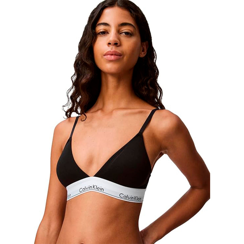 Calvin Klein Modern Cotton Lightly Lined Triangle Bralette Black S