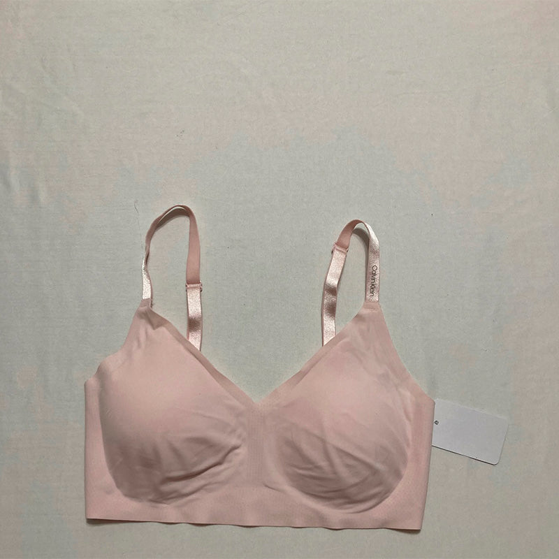 Calvin Klein Invisibles Comfort Lightly Lined Wireless Triangle Bralette Pink M