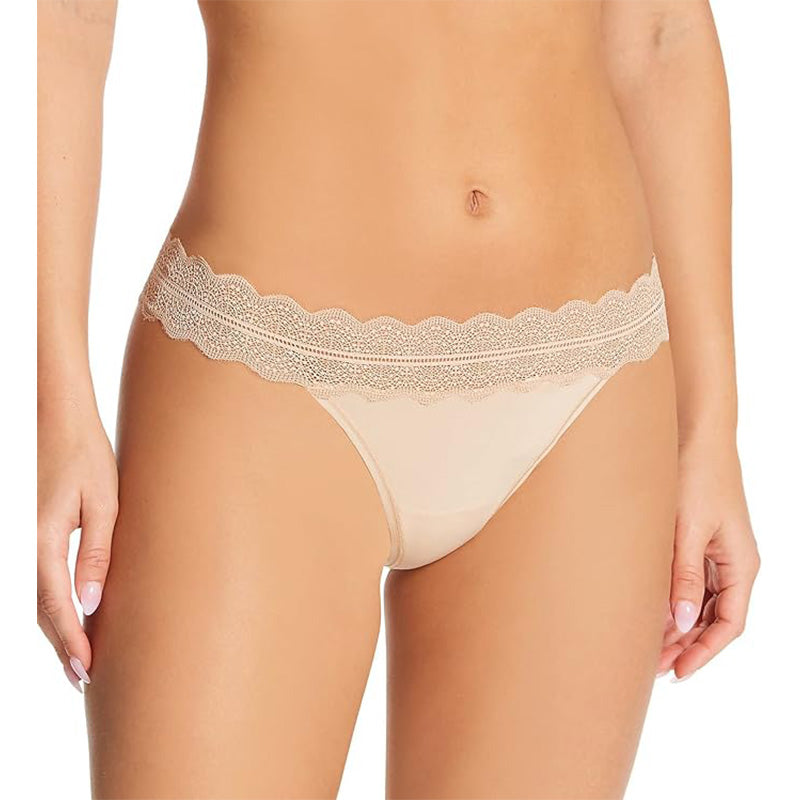 Calvin Klein Micro with Lace Band Thong Panty Bare L