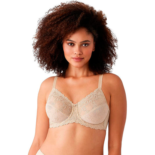 Wacoal Renaissance Rose Embroidered Underwire Bra Buff 42DDD