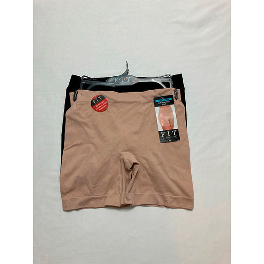 F.I.T Slip Shorts Comfortable Seamless Nude and Black M