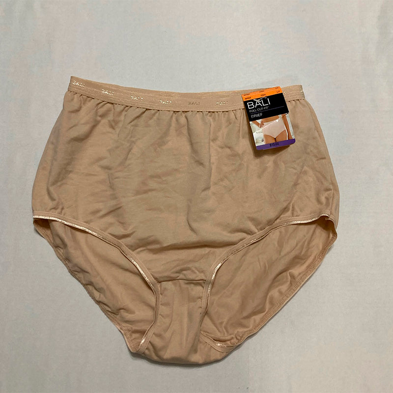 Bali Women's Stretch Brief Panty, Soft Taupe, Large/7