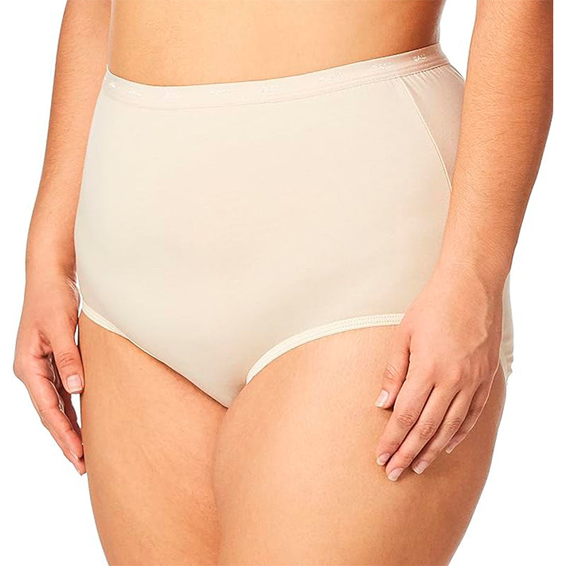 Bali Women's Stretch Brief Panty, Soft Taupe, Large/7