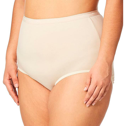Bali Women's Stretch Brief Panty, Soft Taupe, Large/7