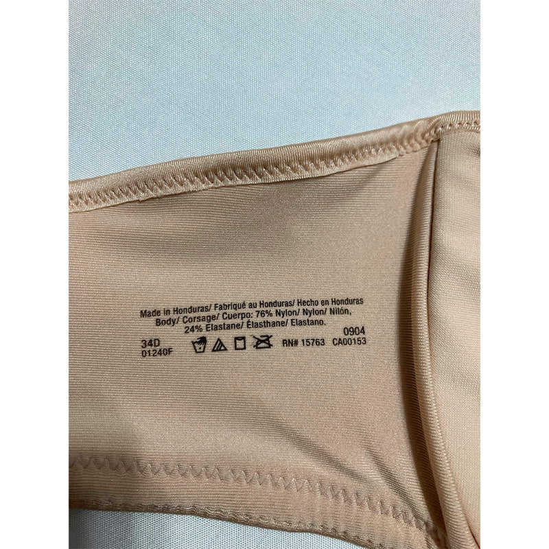 Lilyette Plunge Into Comfort Keyhole Minimizer Bra Champagne 34D