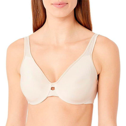 Lilyette Plunge Into Comfort Keyhole Minimizer Bra Champagne 34D