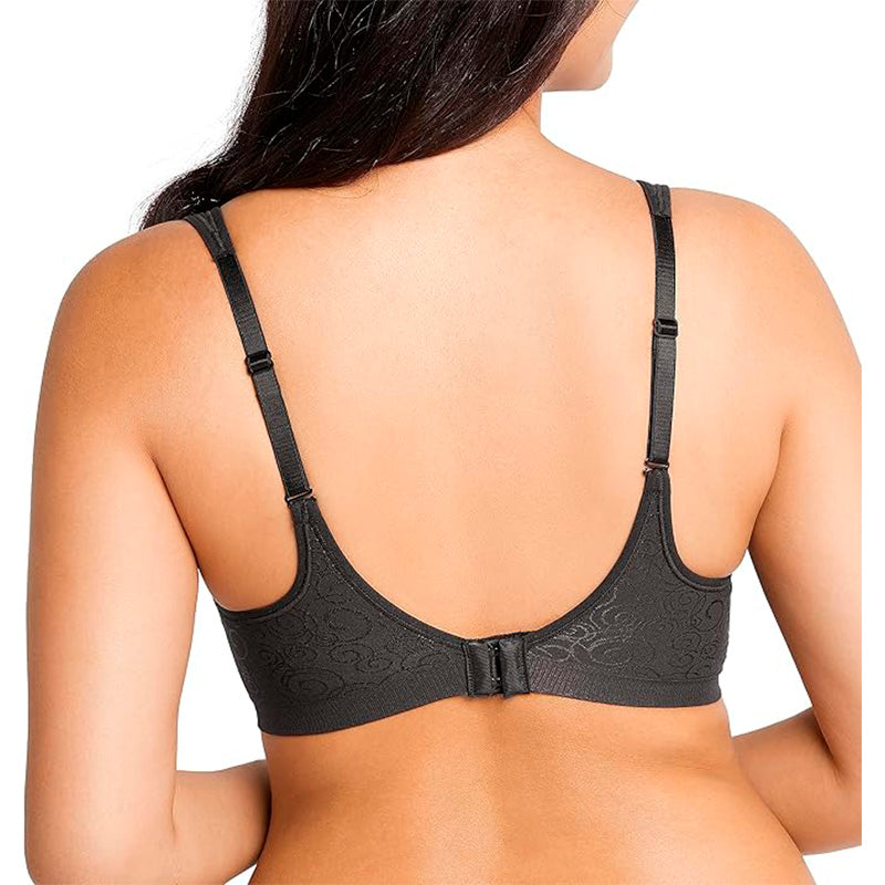 Bali Women's Comfort Revolution Wire Free Bra Black Swirl 40C