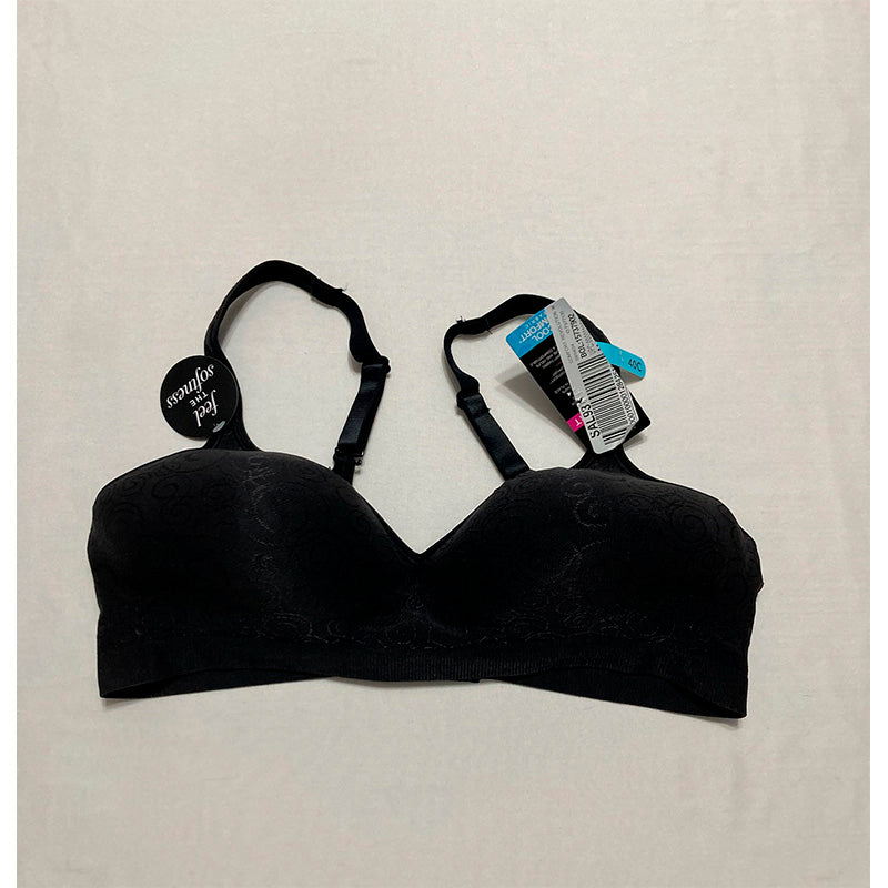 Bali Women's Comfort Revolution Wire Free Bra Black Swirl 40C