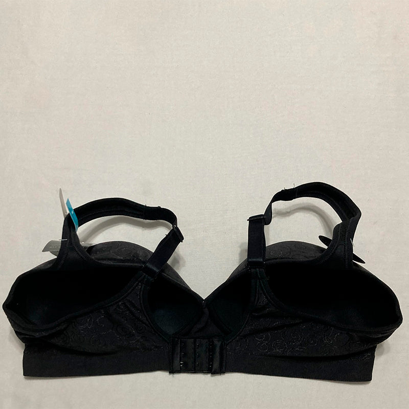 Bali Women's Comfort Revolution Wire Free Bra Black Swirl 40C