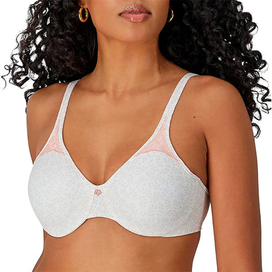 Bali womens Passion For Comfort Minimizer Underwire Bra Pink Leaf Print 40DDD
