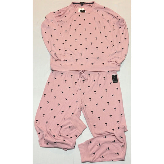 Insomniax Pajama Set Pants And Pajama Top Pink XL