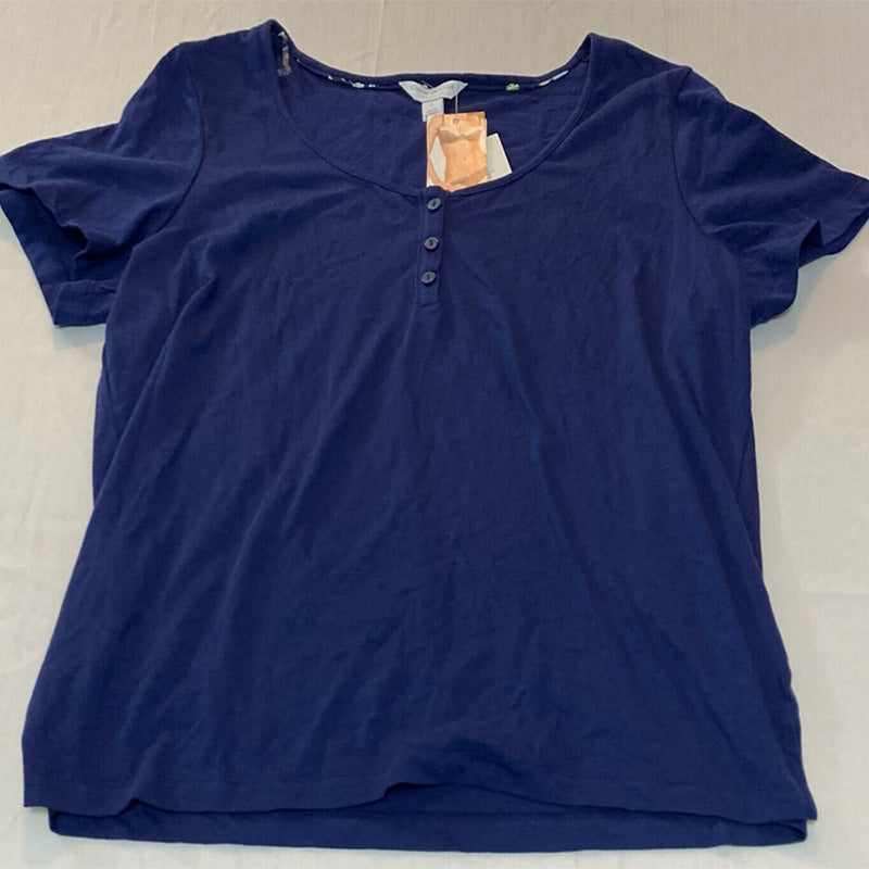 Charter Club Only T-Shirt Pajama Top Navy L
