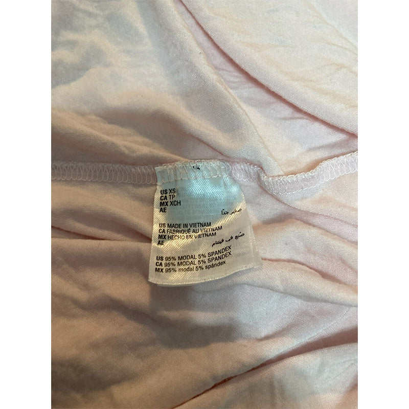NWD Alfani Notch Collar Pajama Top Pink XS