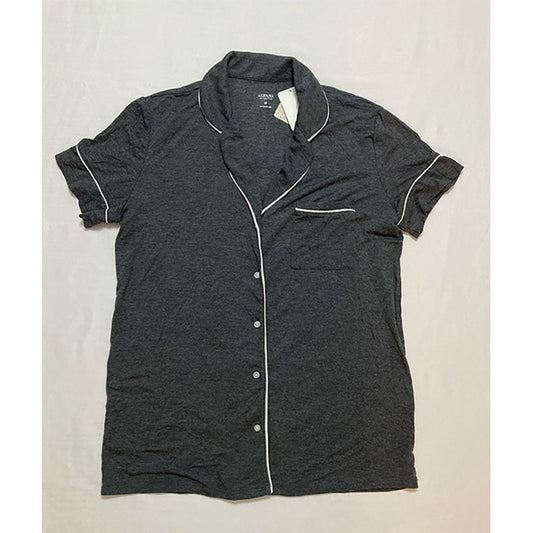 Alfani Ultra Soft Modal Only Pajama Top Grey M