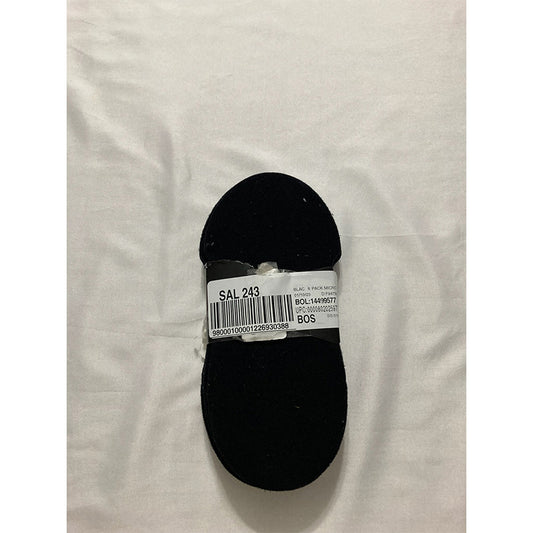 MeMoi No-Show Microfiber Shoe Liners 3-Pack Black One Size