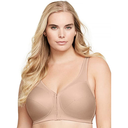 Glamorise MagicLift Front Close Posture Back Support Bra Cafe 40DD