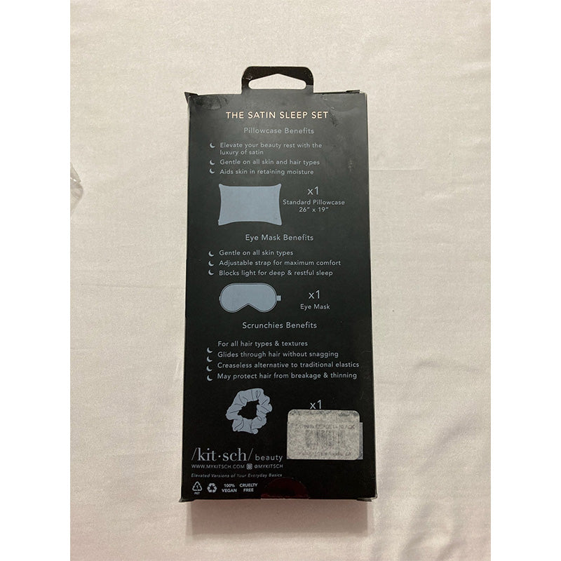 Kitsch Satin Sleep Set in Black
