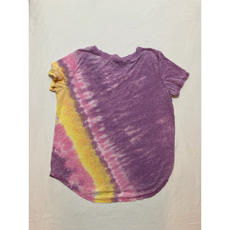 Roudelain Womens Tie-Dyed T-Shirt Multicolor L