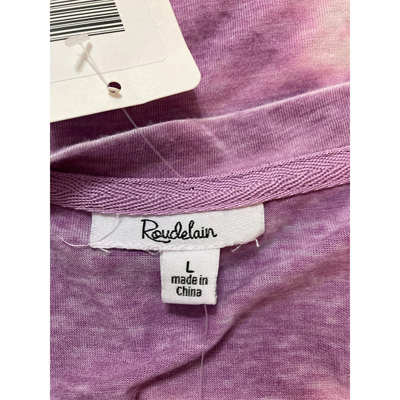 Roudelain Womens Tie-Dyed T-Shirt Multicolor L