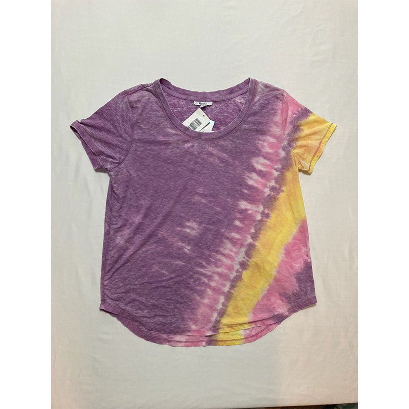 Roudelain Womens Tie-Dyed T-Shirt Multicolor L