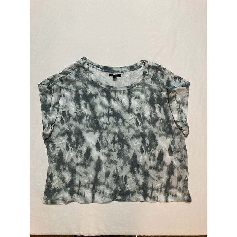 Alfani Ultra Soft Only Pajama Top Grey Tie Dye 2XL