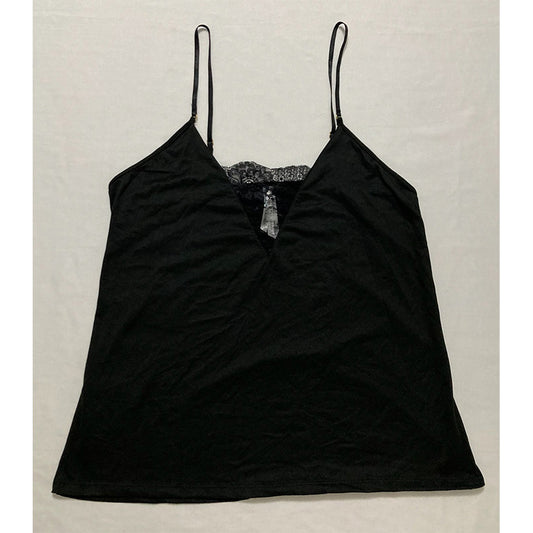 FLora By Flora Lace-Trim Only Sleep Cami Black M