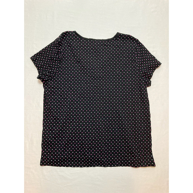 Charter Club Short Sleeve Only Top Black 2XL