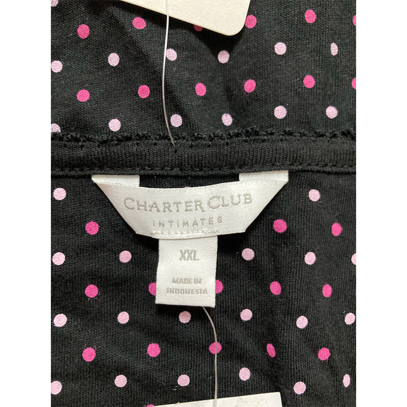 Charter Club Short Sleeve Only Top Black 2XL