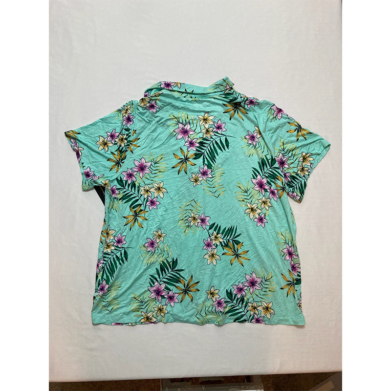 INC Up Heavenly Soft Knit Notch Collar Only Pajama Top Summer Floral 2XL