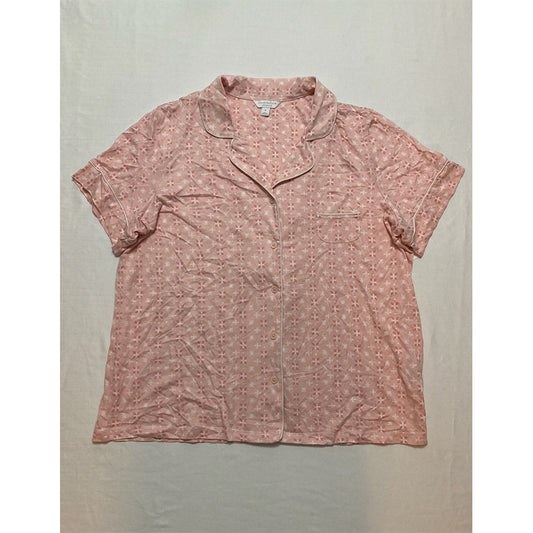 Charter Club Printed Notch-Collar Only Pajama Top Sweet Geo XL