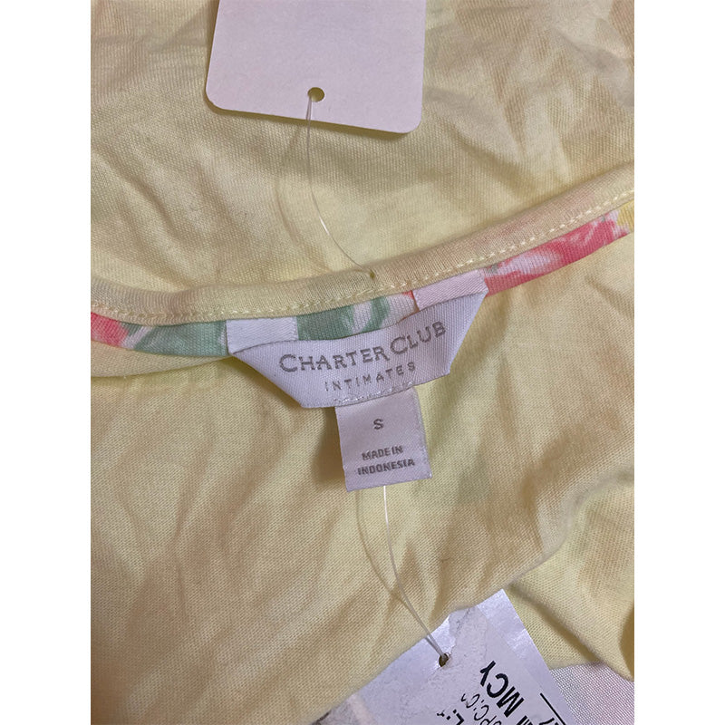 Charter Club leeve Round Neck Only T-Shirt Yellow S